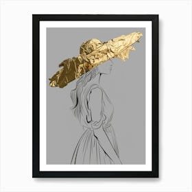 Gold Hat Art Print