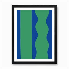 Tandem Light Blue And Off-White Minimalist Abstract Art Print
