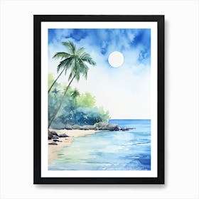 Watercolour Of Anse Intendance   Mahe Island Seychelles 3 Art Print