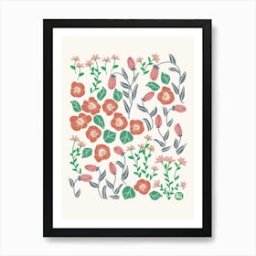 Dreamy Garden [cream] Art Print