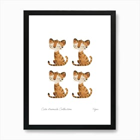 Cute Animals Collection Tiger 3 Art Print