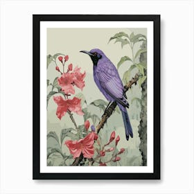 Purple Kingfisher Art Print