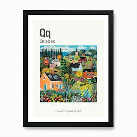 Kids Travel Alphabet  Quebec 1 Art Print