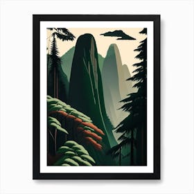 Zhangjiajie National Forest Park China Retro Art Print