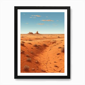 Simpson Desert Pixel Art 3 Art Print