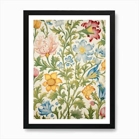 Floral Wallpaper 334 Art Print