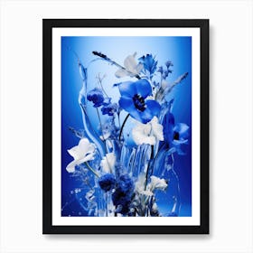 Blue Flowers In A Vase 1 Art Print