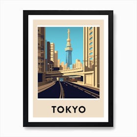 Tokyo 5 Vintage Travel Poster Art Print