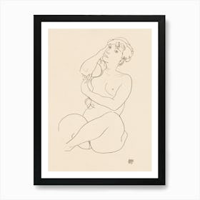 Naked Lady; Nude (1917), Egon Schiele Art Print