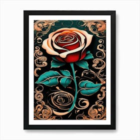 Rose Painting Art Print
