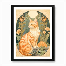 Cat On A Window Sill Art Print