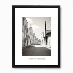 Poster Of Nazareth, Israel, Photography In Black And White 1 Art Print