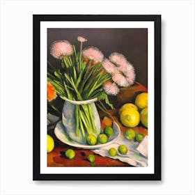 Dandelion Greens 2 Cezanne Style vegetable Art Print