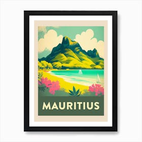 Mauritius Vintage Travel Poster Art Print
