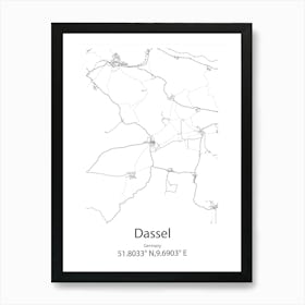 Dassel,Germany Minimalist Map Poster