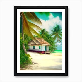Little Corn Island Nicaragua Soft Colours Tropical Destination Art Print