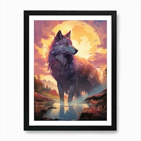 Wolf Painting Art Print