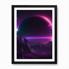 Roche Limit Neon Nights Space Art Print