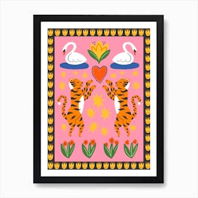 Tiger Ornament Art Print