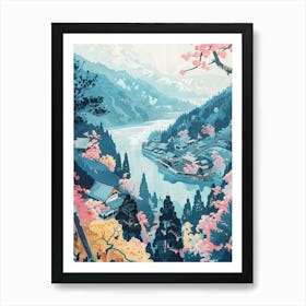 Nikko Japan 1 Retro Illustration Art Print