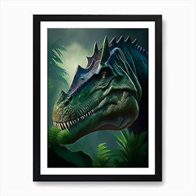 Sauroposeidon Illustration Dinosaur Art Print
