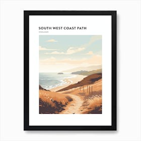 South West Coast Path England 5 Hiking Trail Landscape Poster Art Print