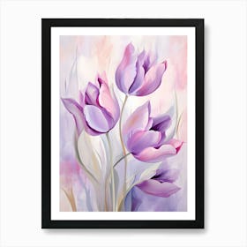 Purple Tulips Art Print