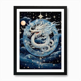 Dragon Elements Merged Illustration 7 Art Print