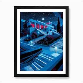 House At Night 3 Art Print