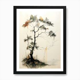 Tree On A Hill Art Print