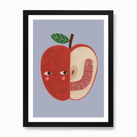 Apple And Worm Poster