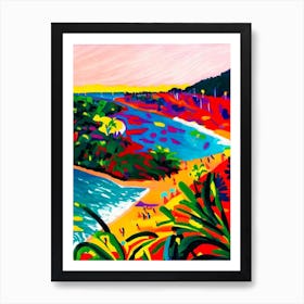 Currumbin Beach, Australia Hockney Style Art Print