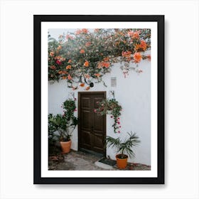 Doorway With Flowers, Tenerife, Canary Islands Art Print