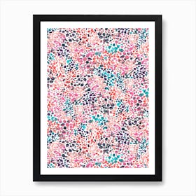 Speckled Watercolor Pink Art Print
