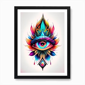 Psychic Abilities, Symbol, Third Eye Tattoo 3 Art Print