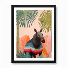 Tapir Tropical Animal Portrait Art Print