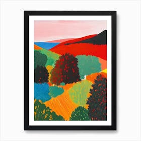 Teide National Park Spain Abstract Colourful Art Print