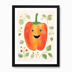 Friendly Kids Bell Pepper 1 Art Print