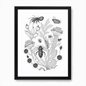 Larva Bees 4 William Morris Style Art Print
