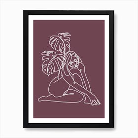 Sitting Women Females Collection Art Print