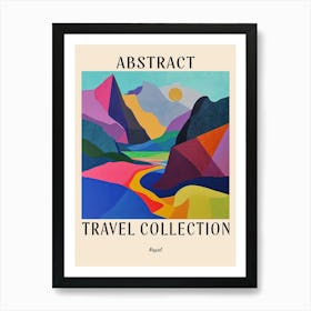 Abstract Travel Collection Poster Nepal 3 Art Print