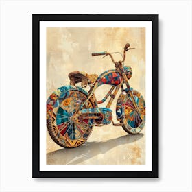 Vintage Colorful Scooter 14 Art Print