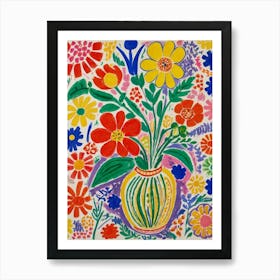 Flowers In A Vase Style unemployment Art Print