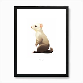 Ferret Kids Animal Poster Art Print