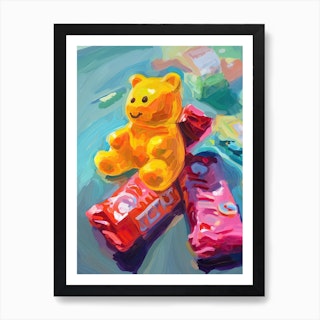 Gummy Bear Mugshot Wall Art Print Funny Contemporary - Temu