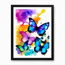 Colorful Butterflies 192 Art Print