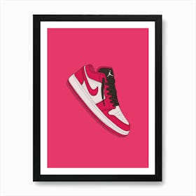 Sneakers Dunk Pink Art Print