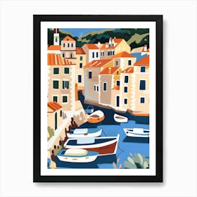 Travel Poster Happy Places Dubrovnik 7 Art Print