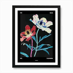 No Rain No Flowers Poster Anemone 1 Art Print