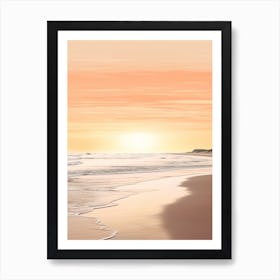 Beadnell Bay Beach Northumberland At Sunset 2 Art Print